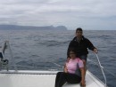 Shaun and Shaheda with St. Helena in the background